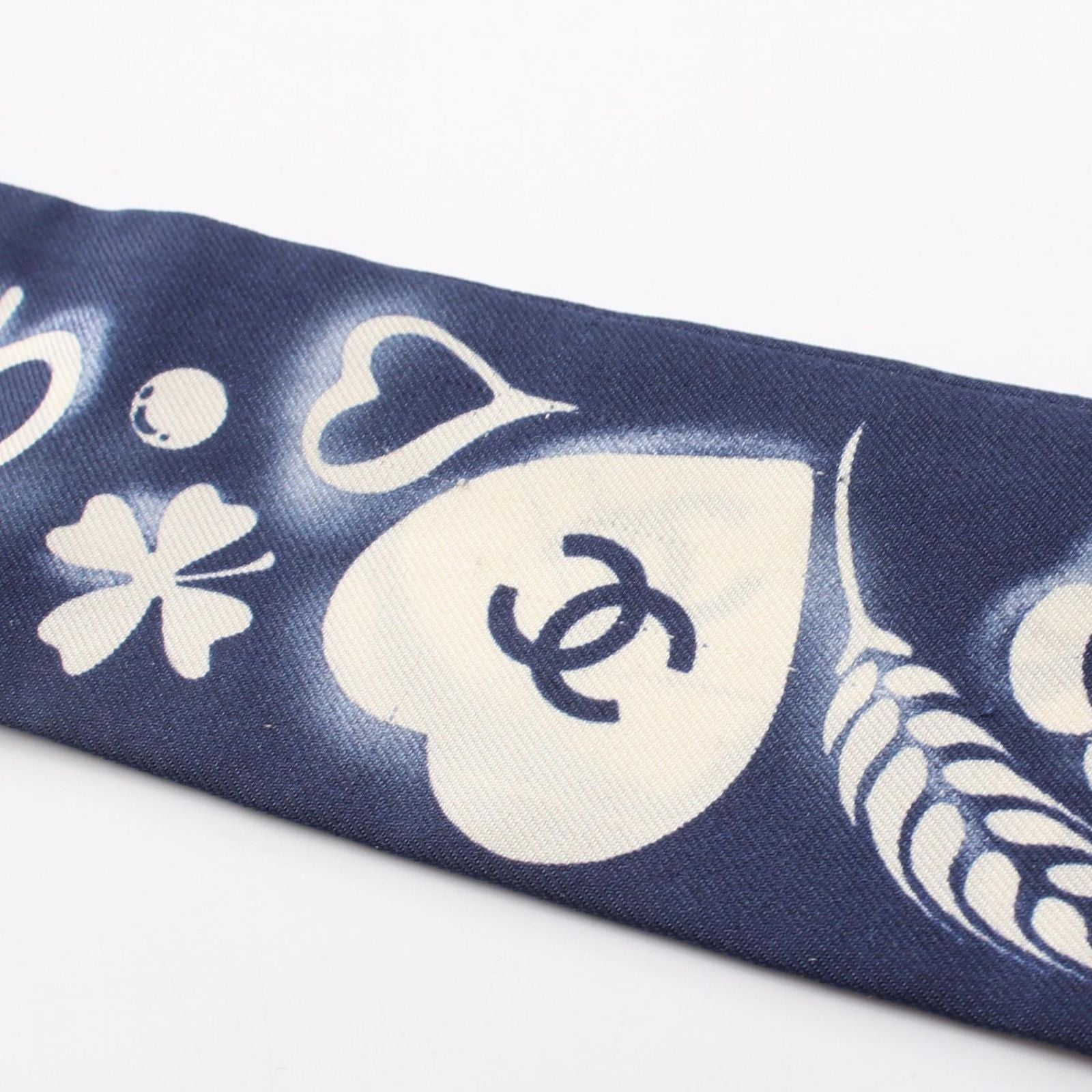 Chanel Scarf Icon Ribbon Silk — view 8