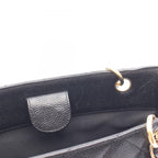Chanel Tote Quilted Petite Shopping PST Black Caviar Leather Chain — view 7