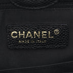 Chanel Tote Quilted Petite Shopping PST Black Caviar Leather Chain — view 4