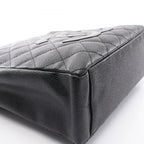 Chanel Tote Quilted Petite Shopping PST Black Caviar Leather Chain — view 6