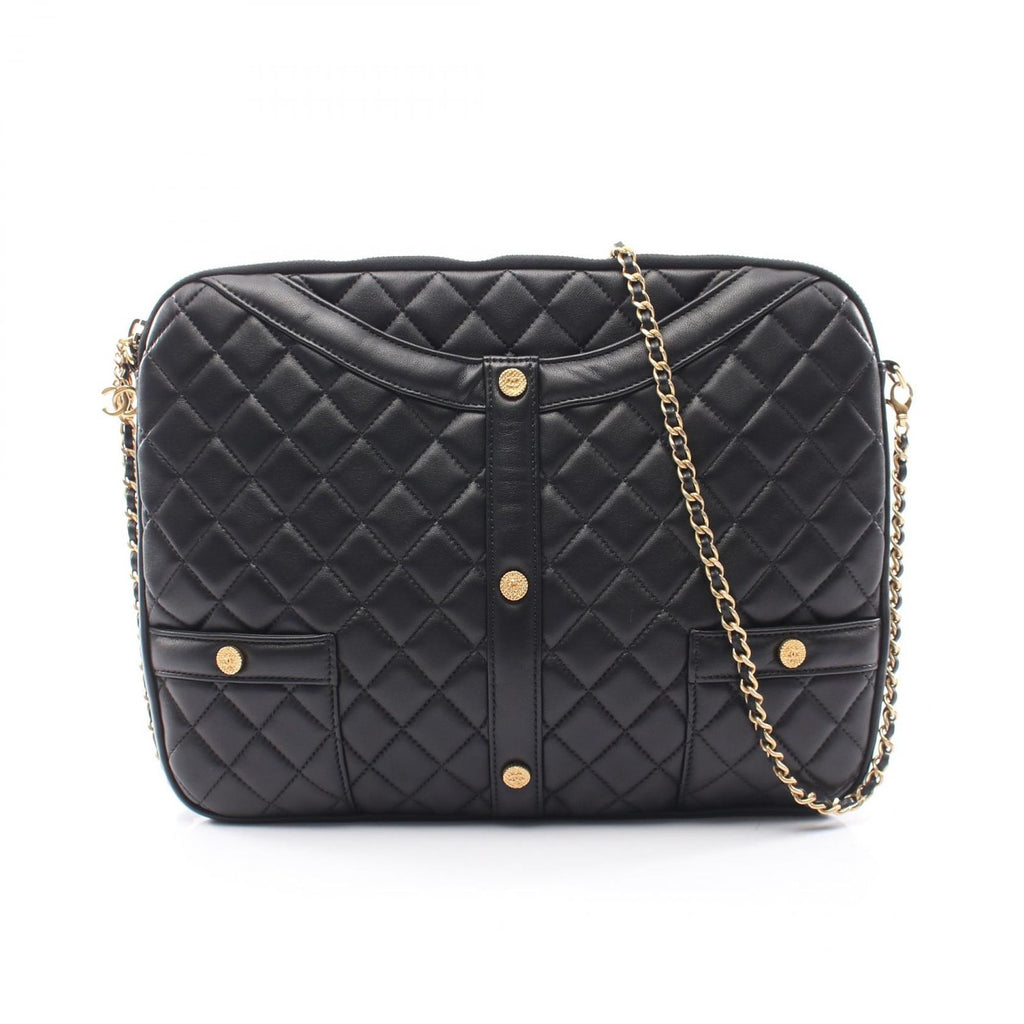 Chanel Shoulder Bag Girl Black Lambskin Chain