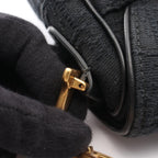 Dior Shoulder Bag Oblique Jacquard Black Canvas Leather — view 8