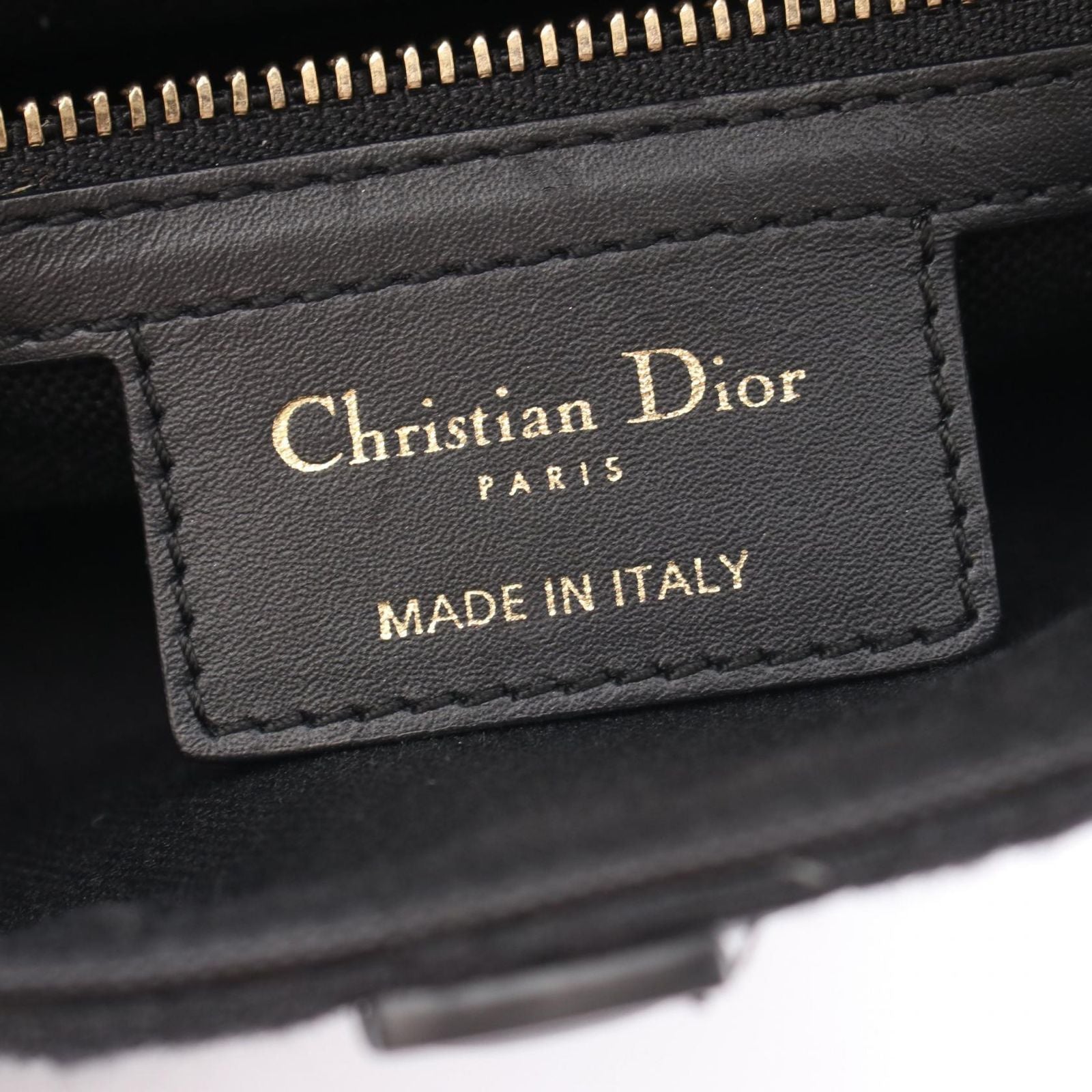 Dior Shoulder Bag Oblique Jacquard Black Canvas Leather — view 4