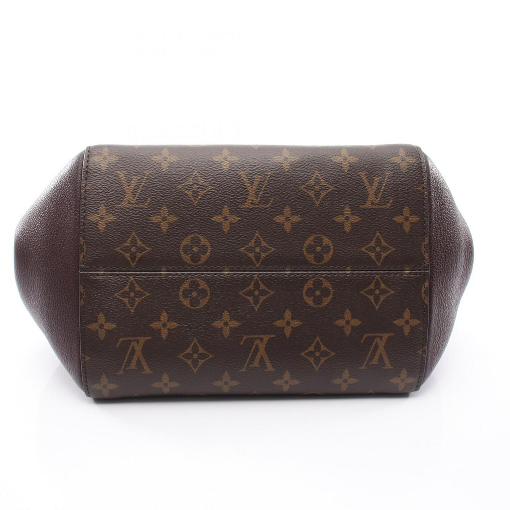 Louis Vuitton Handbag Fold Tote MM 2-Way Noir Wine Cream Canvas Leather — view 8