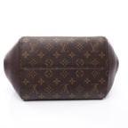 Louis Vuitton Handbag Fold Tote MM 2-Way Noir Wine Cream Canvas Leather — view 8