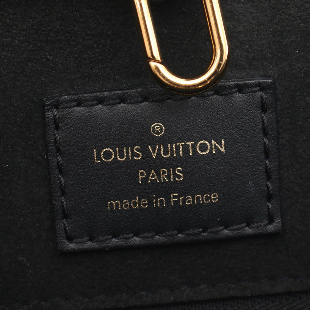 Louis Vuitton Handbag Fold Tote MM 2-Way Noir Wine Cream Canvas Leather — view 4
