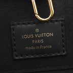 Louis Vuitton Handbag Fold Tote MM 2-Way Noir Wine Cream Canvas Leather — view 4