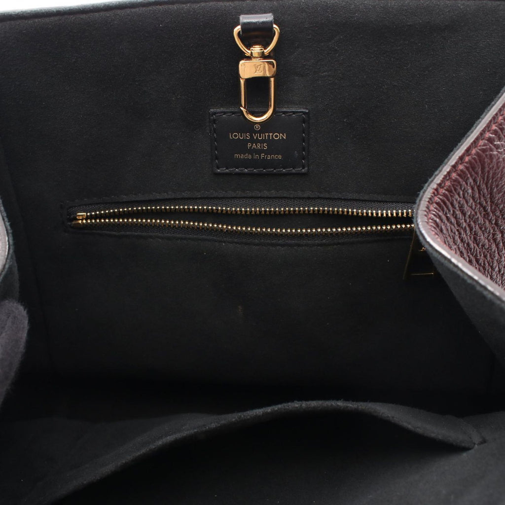 Louis Vuitton Handbag Fold Tote MM 2-Way Noir Wine Cream Canvas Leather — view 6