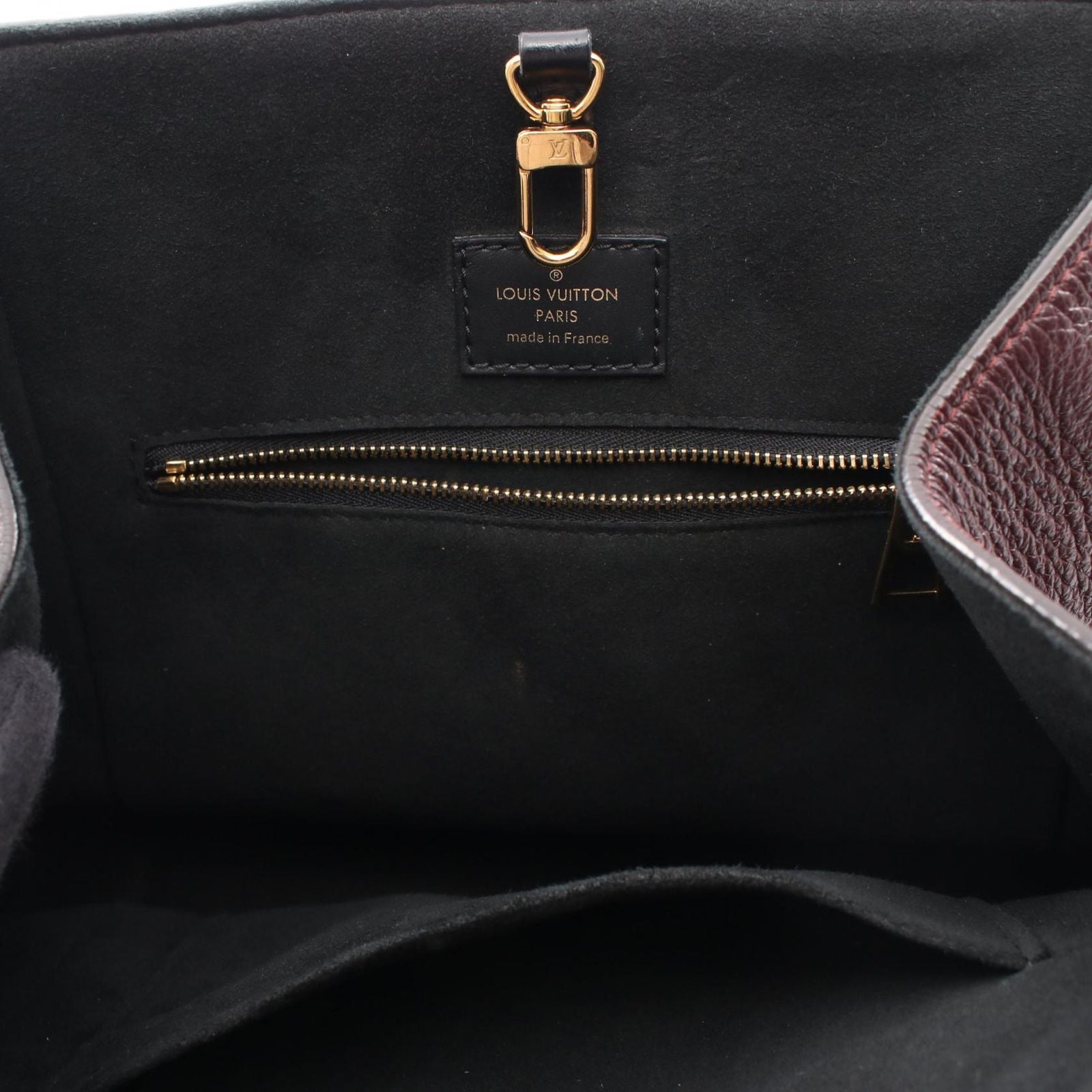 Louis Vuitton Handbag Fold Tote MM 2-Way Noir Wine Cream Canvas Leather — view 6
