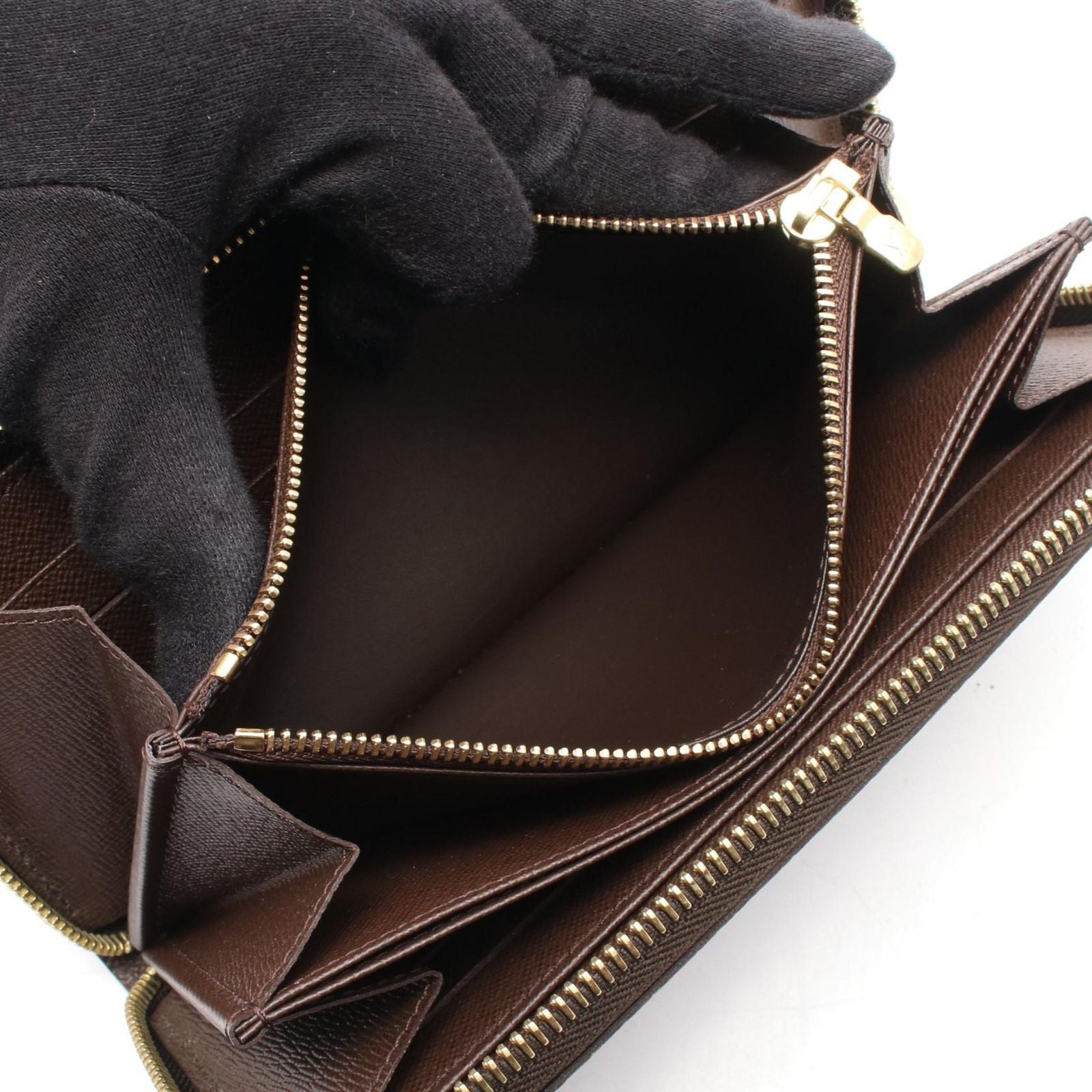 Louis Vuitton Round Wallet Zippy Damier Ebene — view 6
