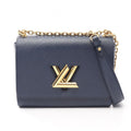 Louis Vuitton Shoulder Bag Twist MM Epi Andigo Blue Indigo Leather