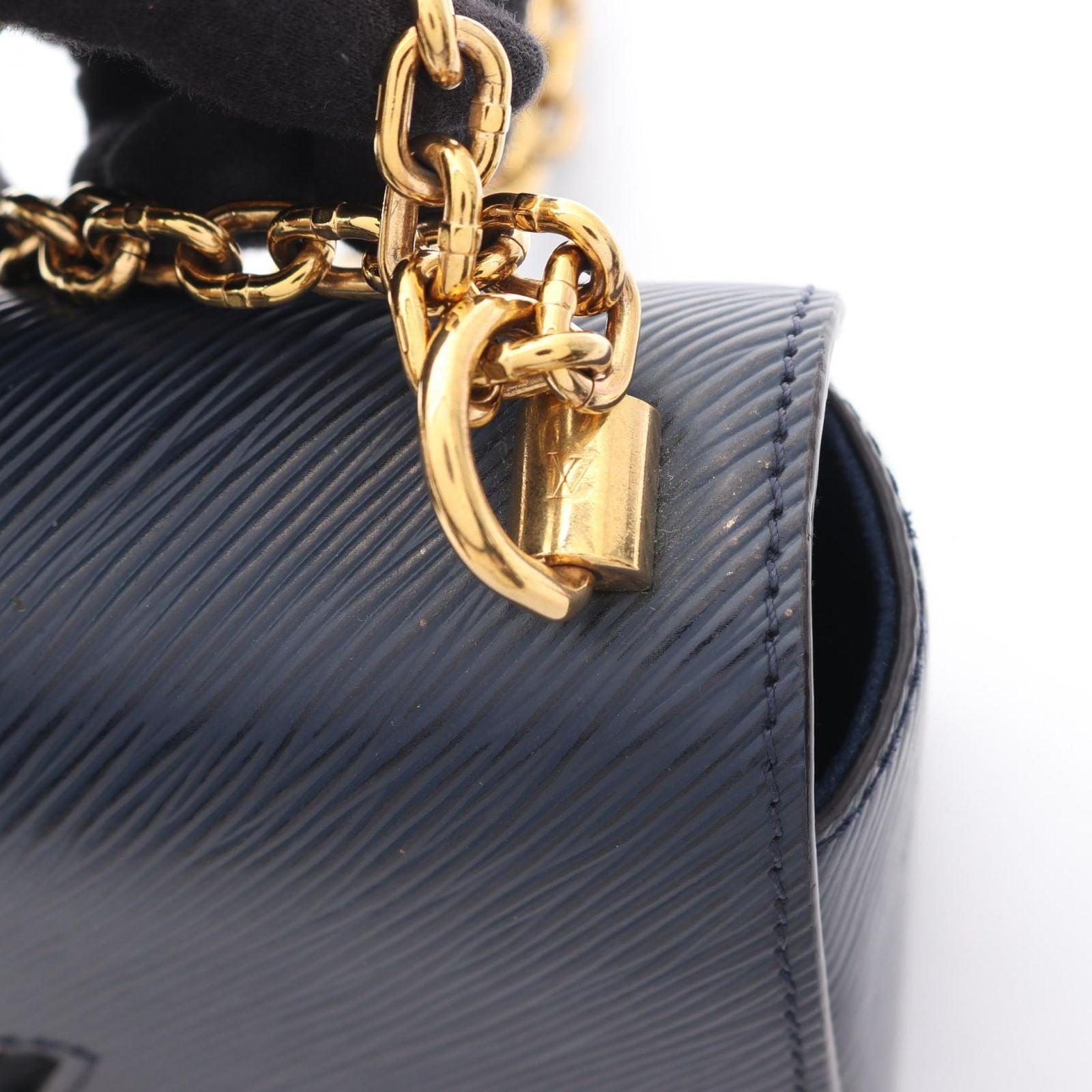 Louis Vuitton Shoulder Bag Twist MM Epi Andigo Blue Indigo Leather — view 9