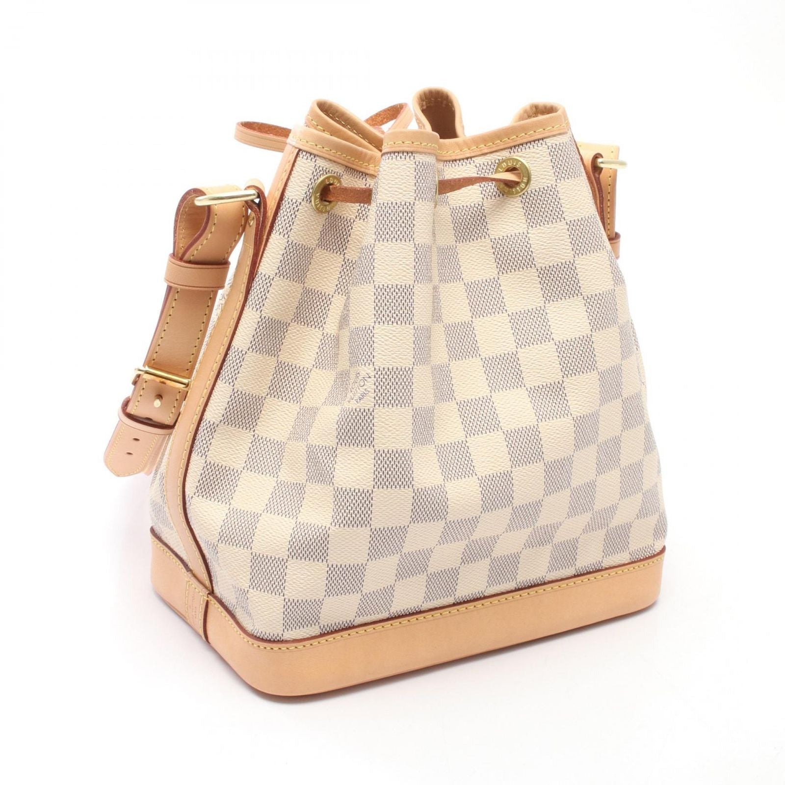 Louis Vuitton Shoulder Bag Noe BB Damier Azur Canvas Leather — view 2