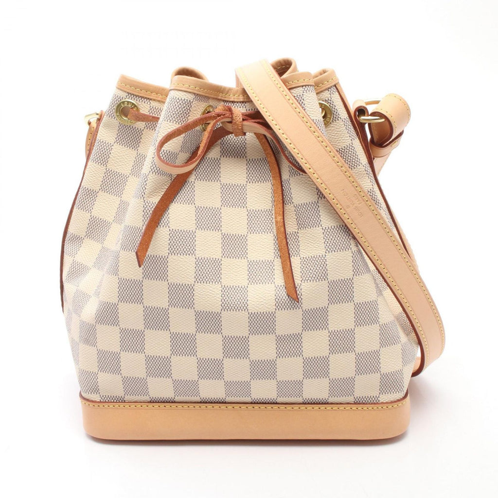 Louis Vuitton Shoulder Bag Noe BB Damier Azur Canvas Leather