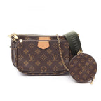 Louis Vuitton Shoulder Bag Multy Pochette Khaki Canvas Leather