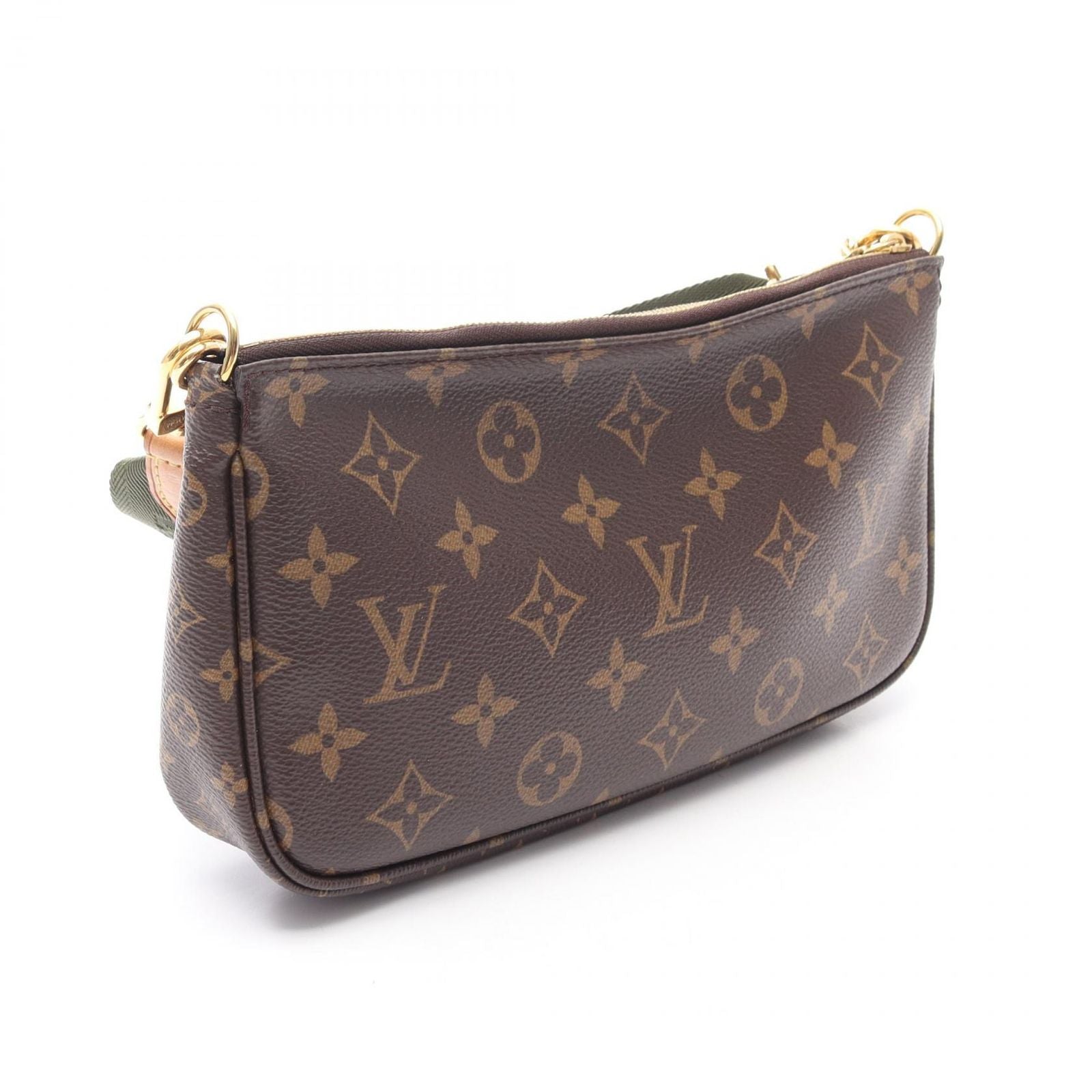 Louis Vuitton Shoulder Bag Multy Pochette Khaki Canvas Leather — view 2
