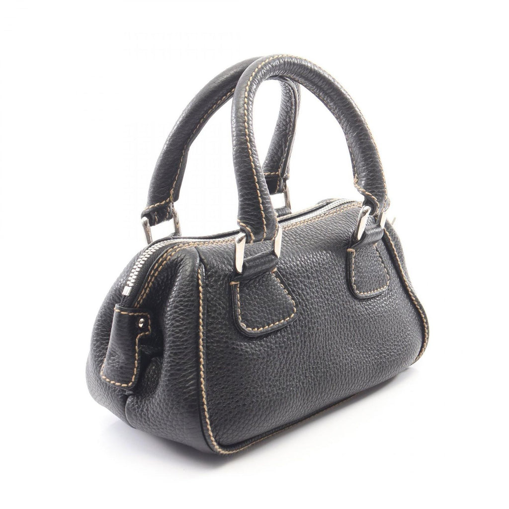 Chanel Handbag Logo Black Caviar Leather Fringe — view 2