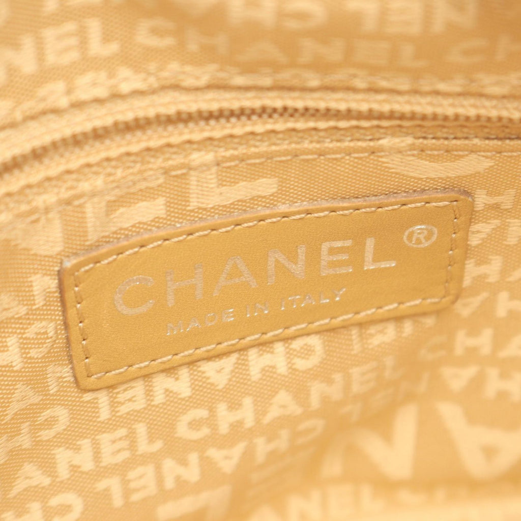 Chanel Handbag Logo Black Caviar Leather Fringe — view 4