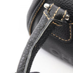 Chanel Handbag Logo Black Caviar Leather Fringe — view 8