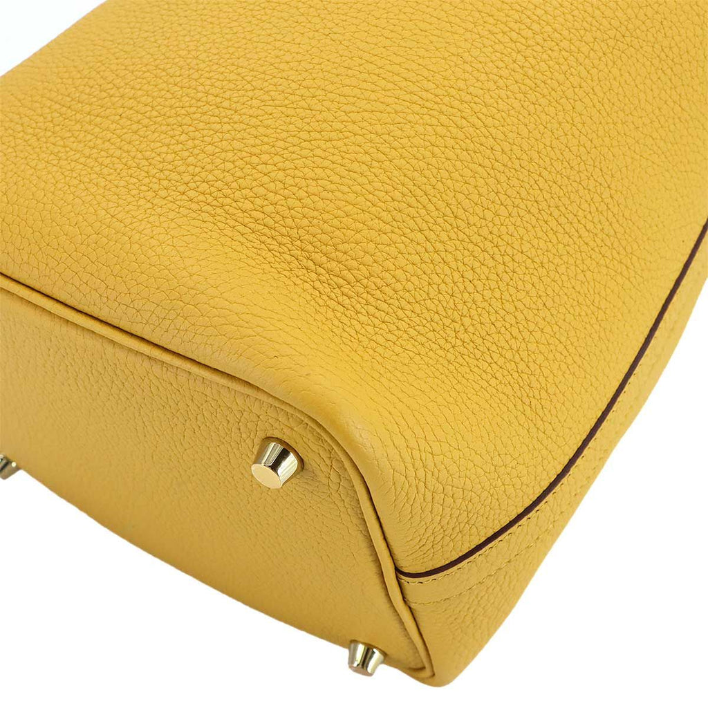Hermes Picotin Lock PM Hand Bag Taurillon Clemence Joan Ambre — view 8
