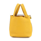 Hermes Picotin Lock PM Hand Bag Taurillon Clemence Joan Ambre — view 2