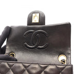 Chanel Shoulder Bag Mini Quilted Black Lambskin Mini Chain — view 7
