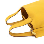 Hermes Picotin Lock PM Hand Bag Taurillon Clemence Joan Ambre — view 5