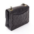 Chanel Shoulder Bag Mini Quilted Black Lambskin Mini Chain — view 2