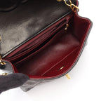 Chanel Shoulder Bag Mini Quilted Black Lambskin Mini Chain — view 3