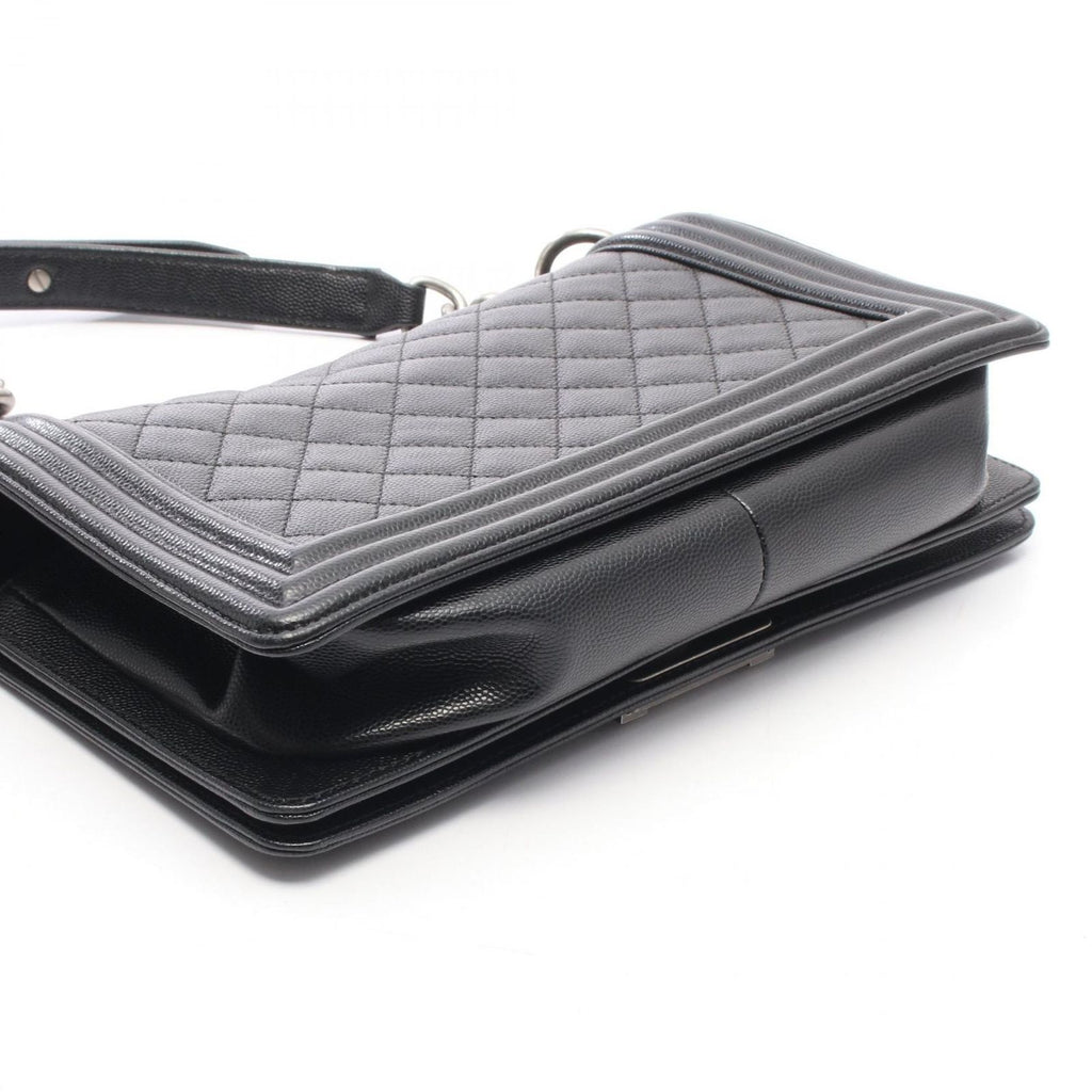 Chanel Shoulder Bag Boy Black Caviar Leather Boy Chain — view 7