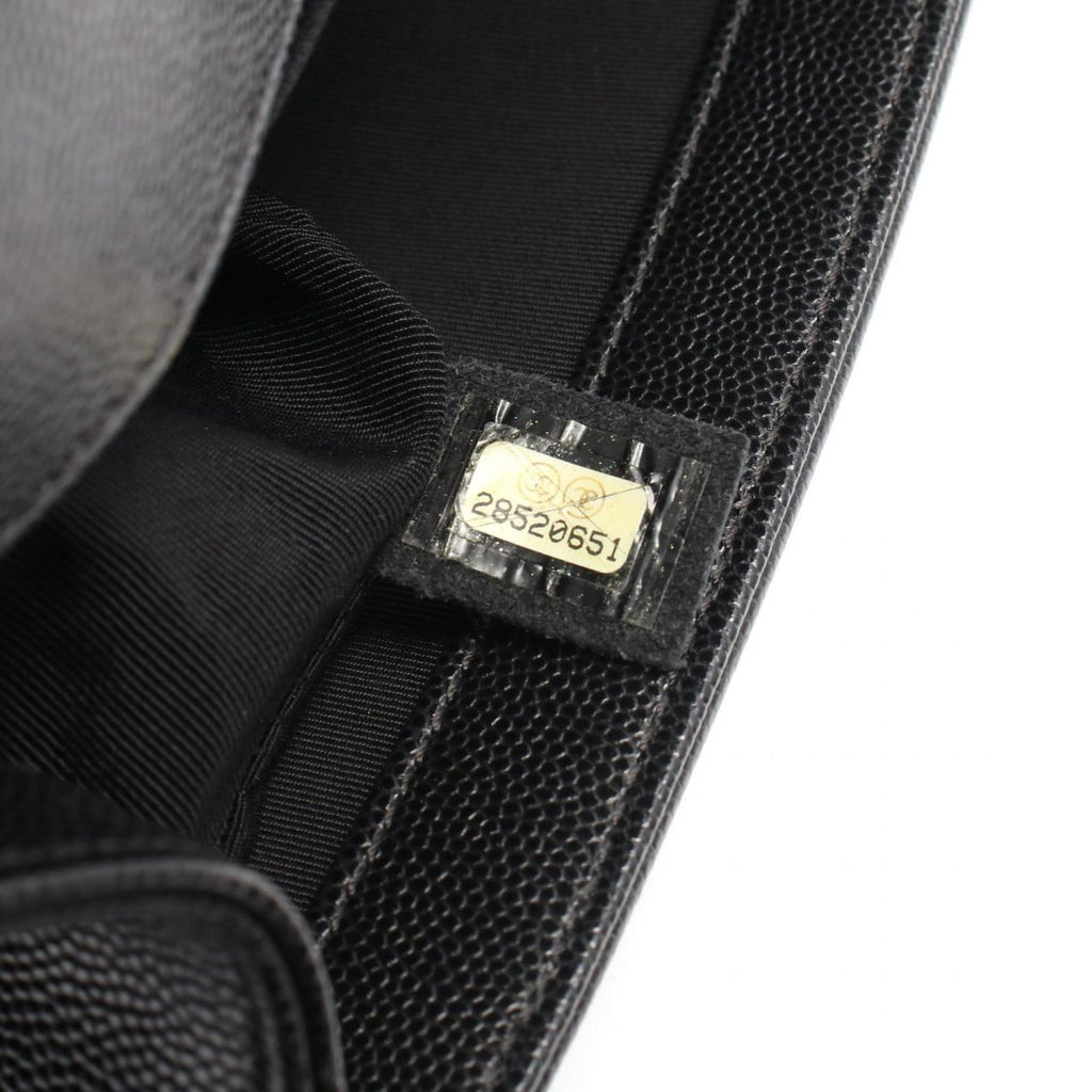Chanel Shoulder Bag Boy Black Caviar Leather Boy Chain — view 5