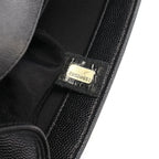 Chanel Shoulder Bag Boy Black Caviar Leather Boy Chain — view 5