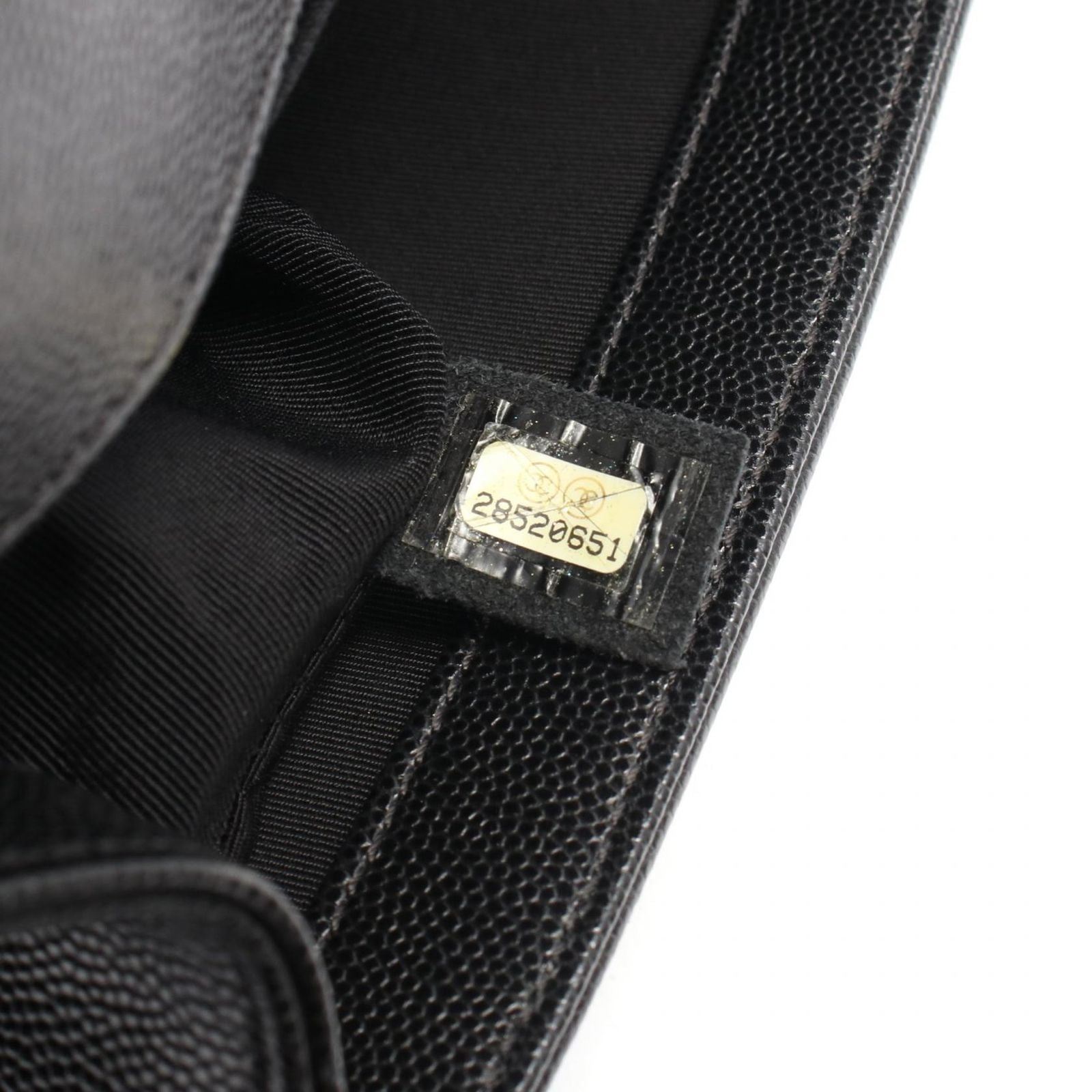 Chanel Shoulder Bag Boy Black Caviar Leather Boy Chain — view 5