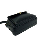 Celine Vintage Circle Logo Leather Mini Shoulder Bag Crossbody Black — view 7