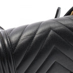 Chanel Shoulder Bag Boy Small Black Caviar Leather Boy Stitch Chain — view 7
