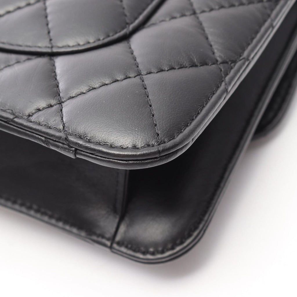 Chanel Shoulder Bag Quilted Small Flap 2-Way Black Lambskin Chain — view 8