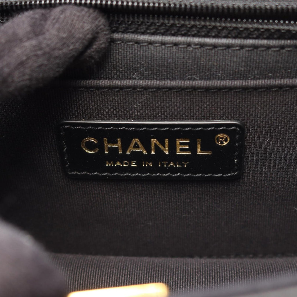 Chanel Shoulder Bag Quilted Small Flap 2-Way Black Lambskin Chain — view 4