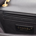 Chanel Shoulder Bag Quilted Small Flap 2-Way Black Lambskin Chain — view 7