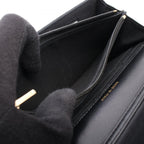 Chanel Shoulder Bag Quilted Chain Wallet Black Lambskin — view 6