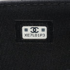 Chanel Shoulder Bag Quilted Chain Wallet Black Lambskin — view 5