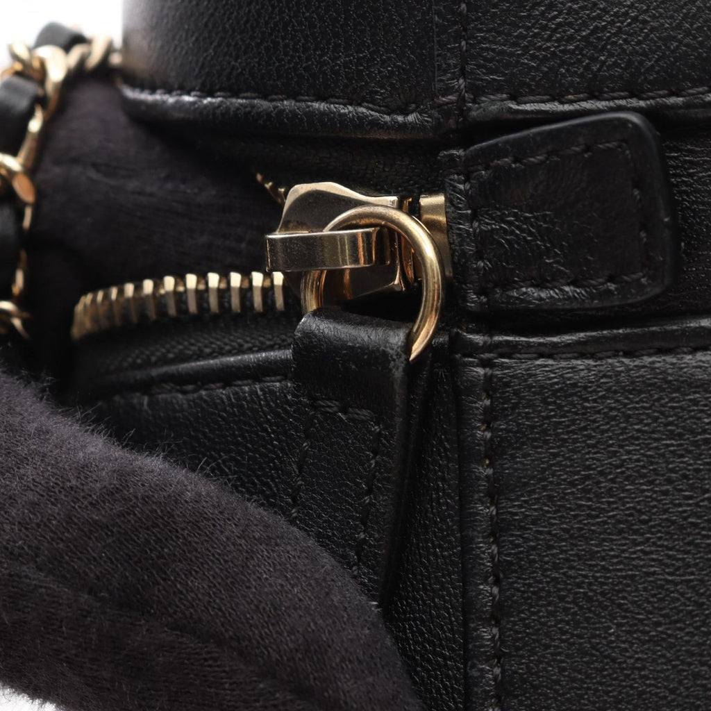 Chanel Handbag CC Logo 2-Way Black Lambskin CC Vanity Chain — view 9