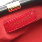Chanel Shoulder Bag Quilted Black Lambskin Small Chain — view 4