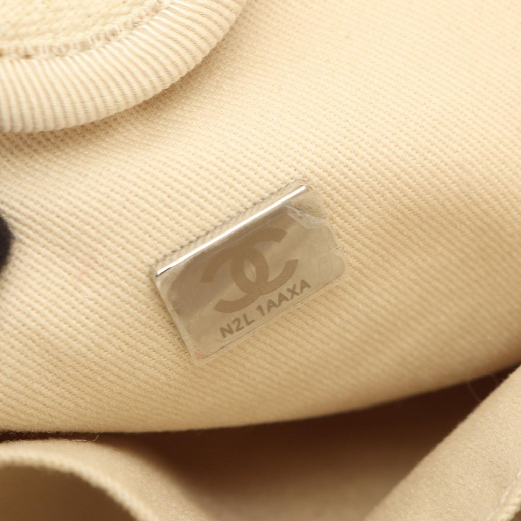 Chanel Tote Deauville PM Off White Canvas Leather Chain PM — view 5