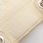 Chanel Tote Deauville PM Off White Canvas Leather Chain PM — view 9