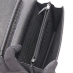 Chanel Shoulder Bag Chez Blanc Stitch Black Caviar Leather Chain Wallet — view 3