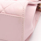 Chanel Shoulder Bag Quilted Top Handle Light Pink Leather Top 2-Way Chain — view 8