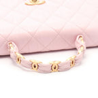 Chanel Shoulder Bag Quilted Top Handle Light Pink Leather Top 2-Way Chain — view 9