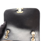 Chanel Backpack Quilted Square Chain Black Lambskin — view 7