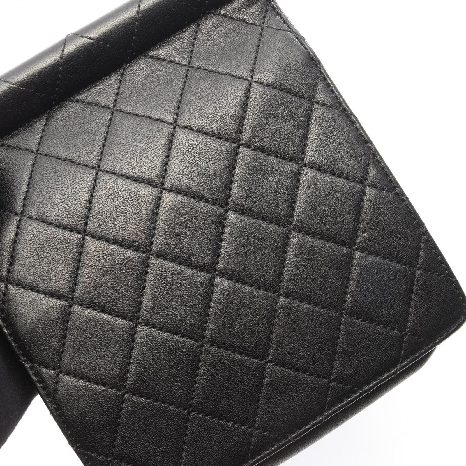 Chanel Shoulder Bag Quilted Black Leather Chain — view 9