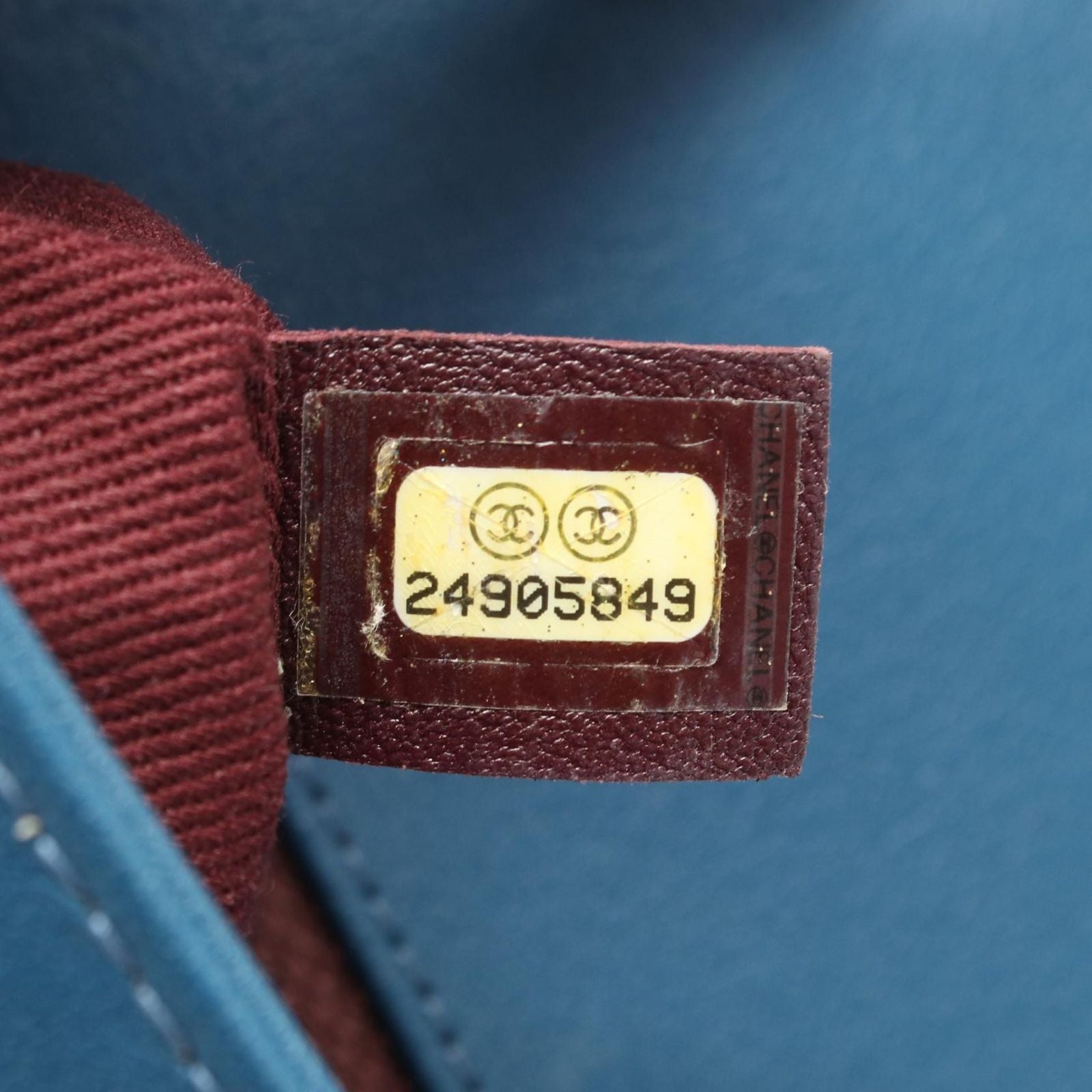 Chanel Shoulder Bag Quilted Blue Caviar Leather Chain — view 5